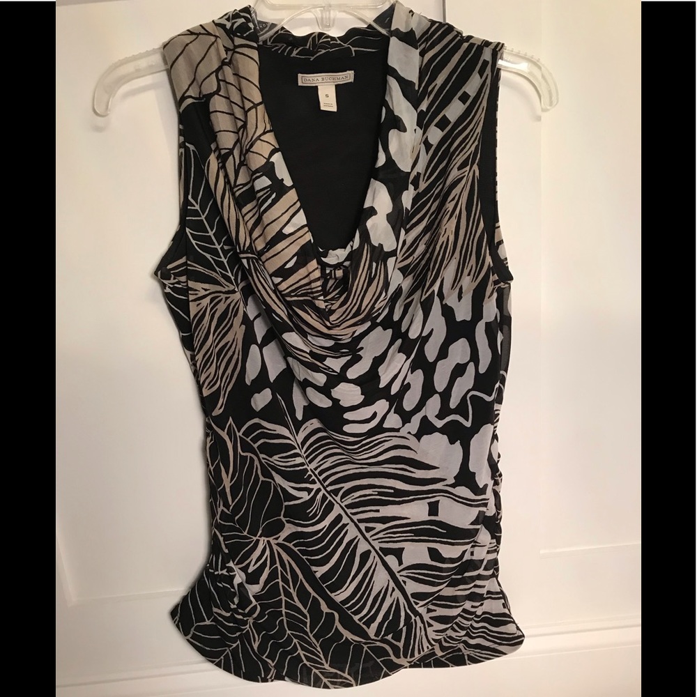Dana Buchman sleeveless, print top